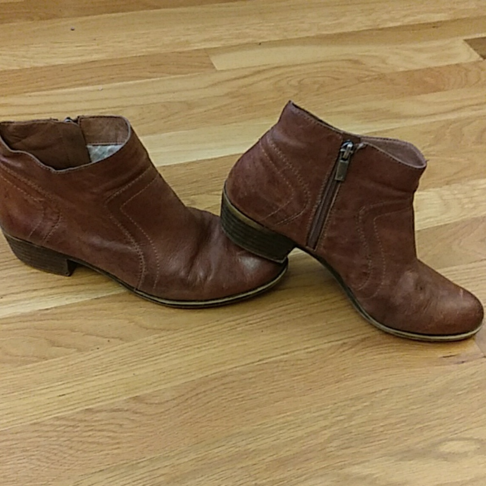 Lucky brand leather booties